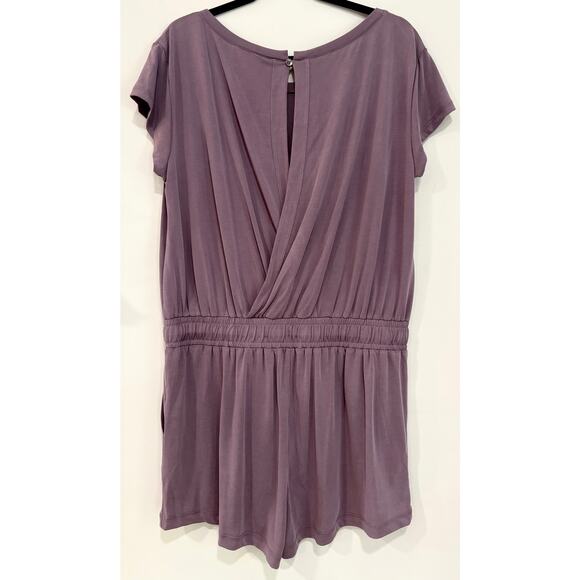 NWT! SPLENDID Romper Shorts w/ Tie Waist -Soft Muted Purple Fabric -Retail: $128 - Picture 2 of 7
